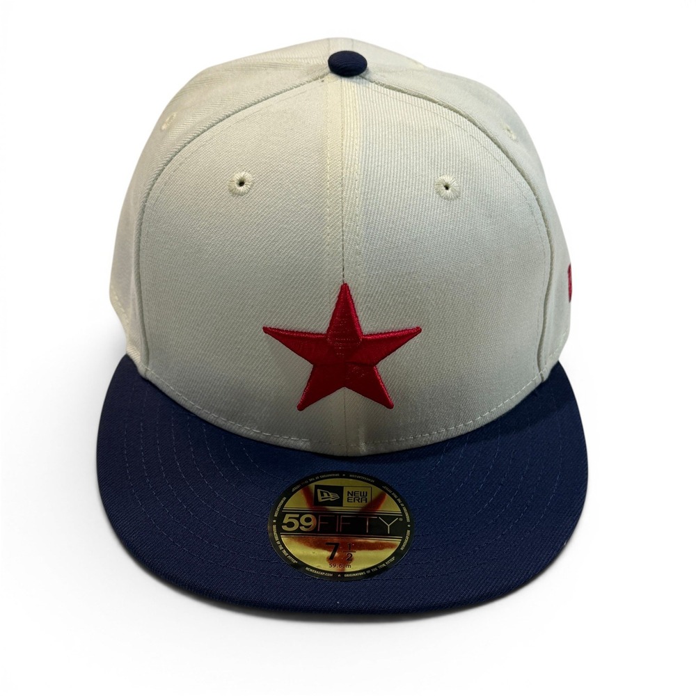 New Era 59FIFTY Detroit Stars Negro Leagues Fitted Hat 7 1/2 Cream Navy Red Star